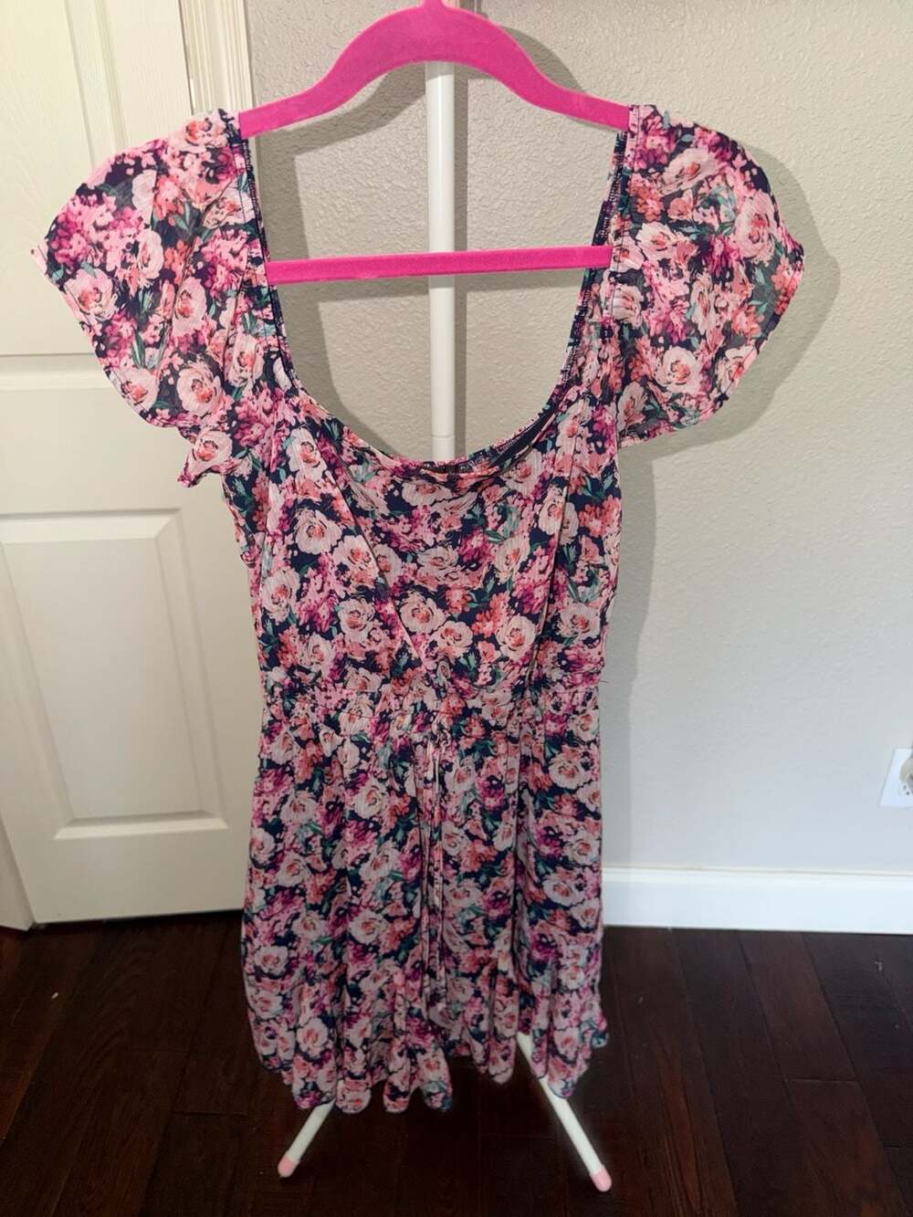 Trixxi Clothing Company Floral Print Puff Sleeve Mini Dress